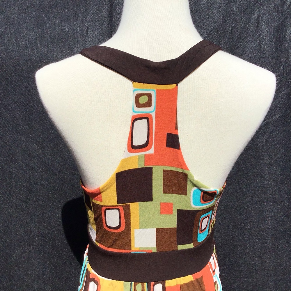 Multi-Color Mod Halter Dress - Picture 4 of 5